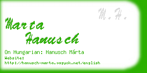 marta hanusch business card